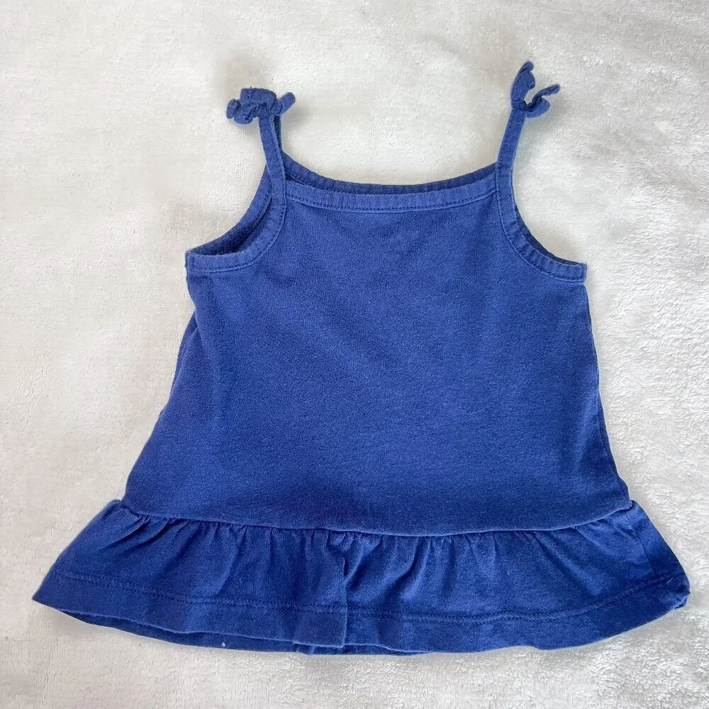 Carter's Baby Girl's Tank Top | 12 Months | Navy | Tropical | Live Your Dreams